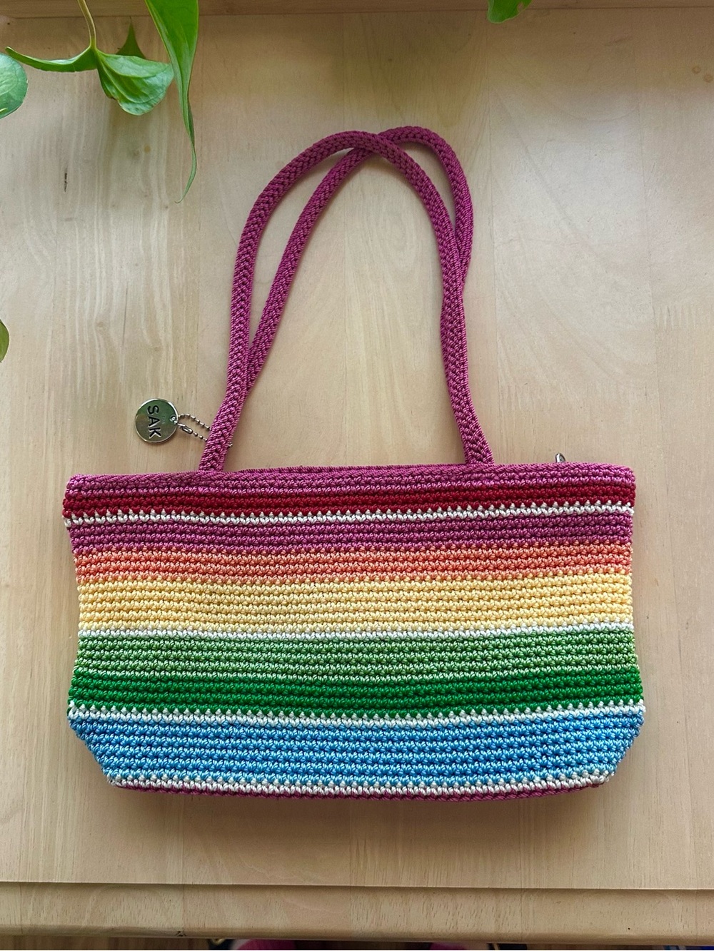 The Sak Rainbow Crochet Shoulder Bag
